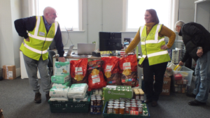 Finally delivered, and although it might not look like much, we were told there was enough for 20 or more families.