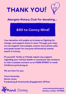 Donation from Rotary Abergele