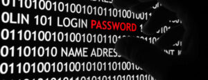 Illustration representing password security and cyber crime prevention